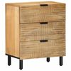 vidaXL Nachtkastje 50x33x60 cm massief mangohout bruin