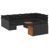 vidaXL 13-delige Loungeset met kussens poly rattan zwart
