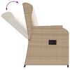 vidaXL 5-delige Loungeset met kussens poly rattan beige