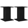 vidaXL Plantenstandaard 2 pcs Zwart Eiken 30 x 30 x 40 cm Bewerkt hout