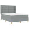 vidaXL Boxspringbed met matras Lichtgrijs 200 x 140 cm Stof