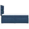 vidaXL Boxspring met matras stof blauw 90x200 cm