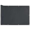 vidaXL Balkonscherm 400x90 cm PVC antracietkleurig