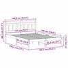 vidaXL Bedframe Bruin 135 x 190 cm Massief grenenhout