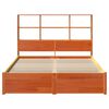 vidaXL Bedframe met opberghoofdeksel 2 pcs Waskleur Bruin 150 x 200 cm