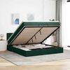 vidaXL Ottoman bed met matras 200x200 cm fluweel donkergroen