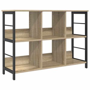 vidaXL Boekenkast 6-laags 102 x 32 x 72,5 cm Bewerkt hout Sonoma Eiken