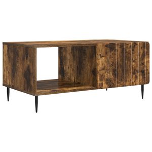 vidaXL Salontafel Gerookt eiken 90 x 50 x 40 cm Bewerkt hout