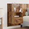 vidaXL Hoofdbord Met Kast met lade 3 pcs Oud Hout Bewerkt hout