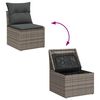 vidaXL Bankstel met kussen 5 pcs poly rattan