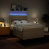 vidaXL Boxspring met matras stof cr&egrave;mekleurig 160x200 cm