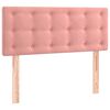vidaXL Boxspring met matras fluweel roze 120x190 cm