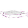 vidaXL Bedframe massief hout wit 200x200 cm