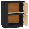vidaXL Dressoir 60x34x75 cm massief grenenhout zwart