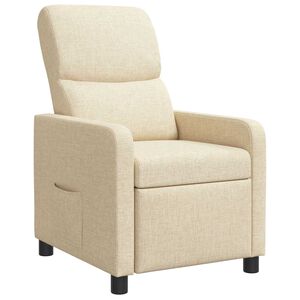 vidaXL Relaxfauteuil Cr&egrave;mekleurig Polyester