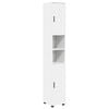 vidaXL Badkamer Kast Wit 30 x 35 x 192 cm Bewerkt hout & Metaal