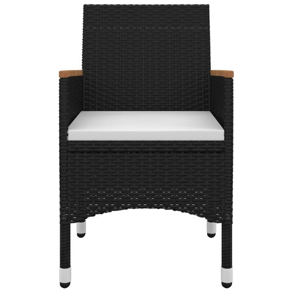 vidaXL 7-delige Tuinset met kussens poly rattan en glas