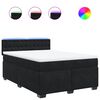 vidaXL Boxspring met matras fluweel zwart 140x200 cm