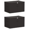 vidaXL Opbergbox 2 st Nonwoven stof 55 x 35 x 32 cm 61,6 L Antraciet