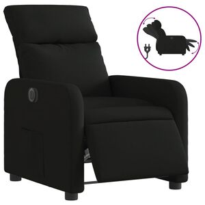 vidaXL Fauteuil verstelbaar elektrisch stof zwart