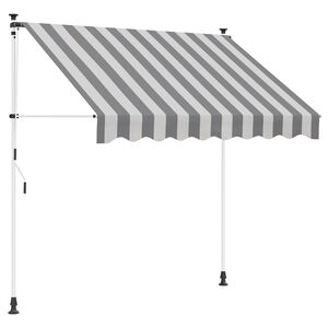 vidaXL Handmatig uitschuifbare luifel Antraciet en Wit 350 cm
