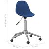 vidaXL Eetkamerstoelen draaibaar 4 st stof blauw
