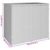 vidaXL Afvalbak Box 2 pcs Grijs 65 x 80 x 115 cm Polyetheen