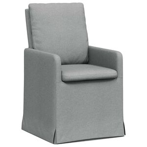 vidaXL Eettafelstoelen 2 st Stof Lichtgrijs 57 x 67 x 98 cm