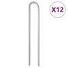 vidaXL Tentharingen 12 st U-vormig &Oslash;11,3 mm 37 cm gegalvaniseerd staal