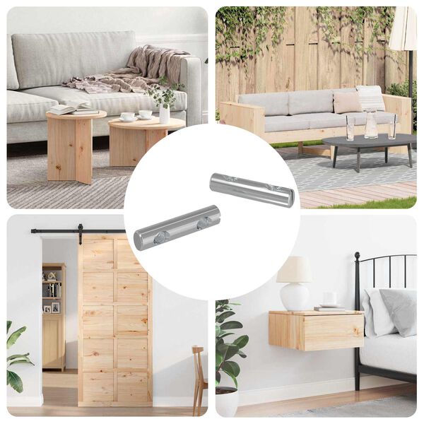 vidaXL Moer 2 pcs Verzinkt 60 x 12 mm IJzer