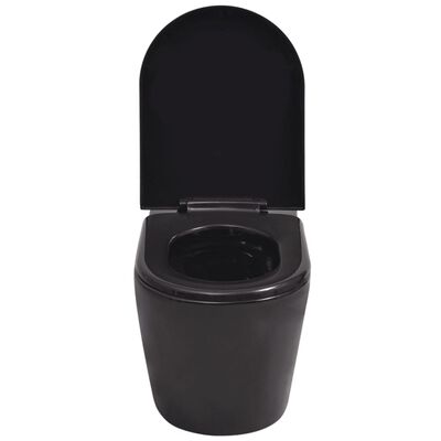 interview Pikken Streven vidaXL Hangend toilet met verborgen stortbak keramiek zwart online kopen |  vidaXL.be
