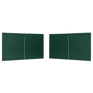 vidaXL Party Tent Zijwand 2 st 400 x 195 cm Groen PE en staal