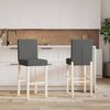vidaXL Barstoelen 2 st massief rubberhout en stof