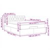 vidaXL Bed poef met matras en LED's stof 140x190 cm donkergrijs