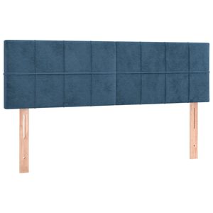 vidaXL Hoofdborden 2 st 72x5x78/88 cm fluweel donkerblauw