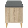 vidaXL Halbank met kussen met opslag Sonoma Eiken 100 x 38 x 46 cm