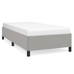 vidaXL Bedframe zonder matras 90x200 cm stof lichtgrijs