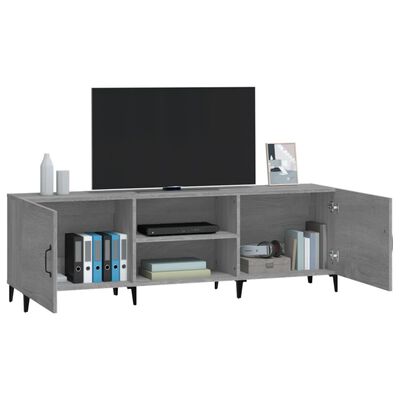 vidaXL Tv-meubel 150x30x50 cm bewerkt hout grijs sonoma eikenkleurig