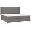 vidaXL Boxspring met matras en LED stof donkergrijs 200x200 cm