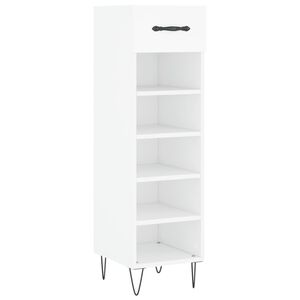 vidaXL Schoenenkast 30x35x105 cm bewerkt hout wit