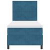 vidaXL Boxspringbed met matras Donkerblauw 90 x 200 cm Stof