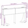 vidaXL Opberghoofdbord met Oplaadstation Gerookt eiken 140 cm