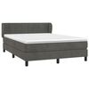 vidaXL Boxspring met matras fluweel donkergrijs 140x190 cm