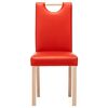 vidaXL Eetkamerstoelen 4 st kunstleer rood