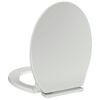vidaXL Toiletbril soft-close ovaal wit