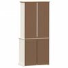 vidaXL Hoge kast VIGO 80x40x176 cm massief grenenhout wit