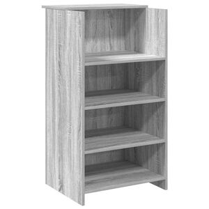 vidaXL Receptiebalie 55x50x103,5 cm bewerkt hout grijs sonoma eiken