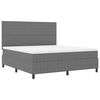 vidaXL Boxspringbed Lichtgrijs en wit. 180 x 200 cm Katoen Stof