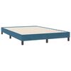 vidaXL Boxspring met matras en LED fluweel donkerblauw 160x220 cm