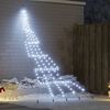vidaXL LED Kerstboom met Grondspiesjes Koudwit 306 cm Metaal